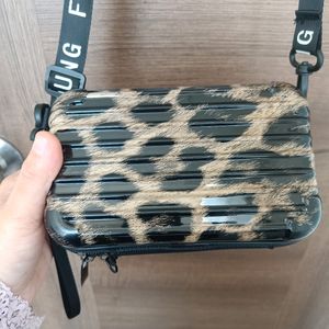 Mini Suitcase Box Sling Bag .