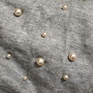 Zara Top With Pearls