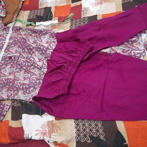 Cotswool Kurti With Pant For Winters