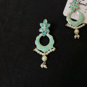 Blue Earing For Festive Seasons