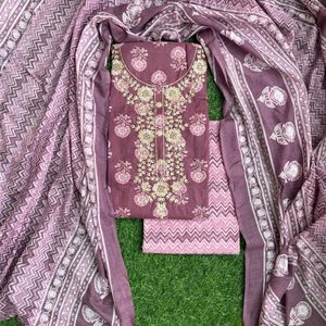 Beautiful Thread Embroided Suit Set Cotton New