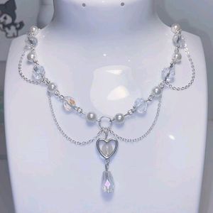 🎀 Handmade Pinterest Y2k Coquette Heart Necklace