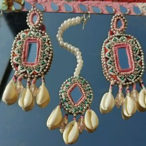 Handmade Embroidery jewellery Set