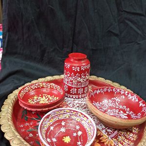 Handmade Dinner Set With Soil