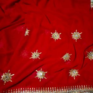 Geougus Bridal Red Saree