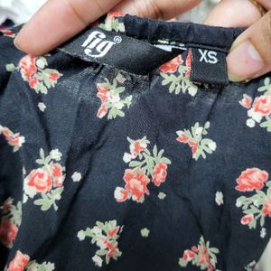 Black Floral Top