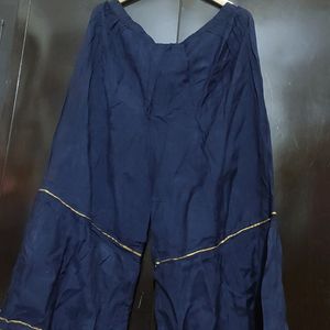 Navy Blue Sharara Suit With Dupatta 42 Bust