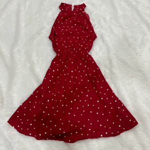 Pinterest Flared Cherry Red Dress