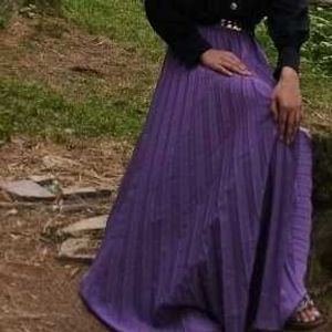 Pleated Lavender Skirt