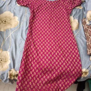 Pink Long Kurti Kurta