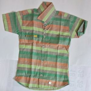 Boys Cotton Shirts Half Hand For 5-6 Yrs Set Of 2