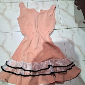 Peach Frill Dress