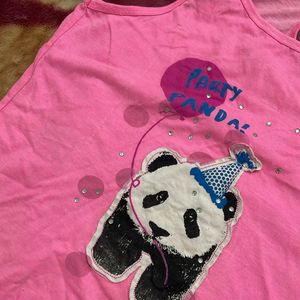 Panda Print Sando Top