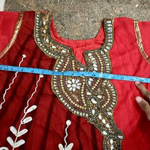 Maroon Aanarkali With Embroidery Design ❤️