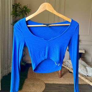 Blue Classic Crop Top