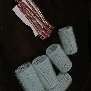 KOREAN HAIR ROLLERS 5PCS WITH Clips