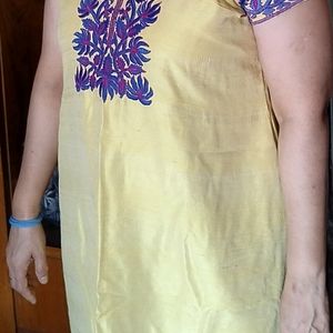 Embroidered Raw Silk Kurta