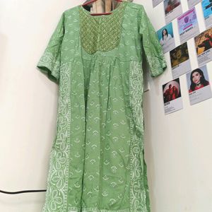 💚MOSS GREEN GRACE KURTI💚