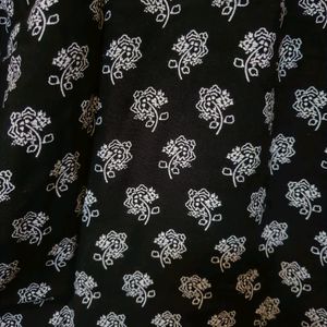 Black Printed Short Kurti