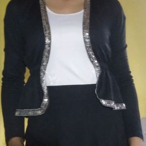 Black Cropped Shrug