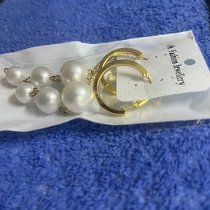 Stylish Pearl Ball Earrings #120