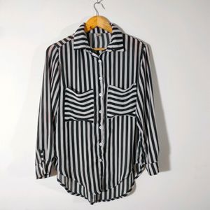 Black Striped Top (Women's)