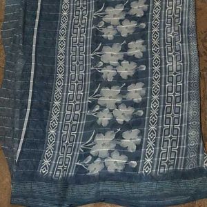 Grey Floral Saree