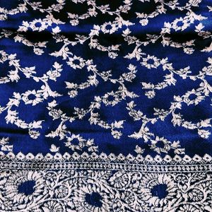 Silver Zari Blue Saree 💙