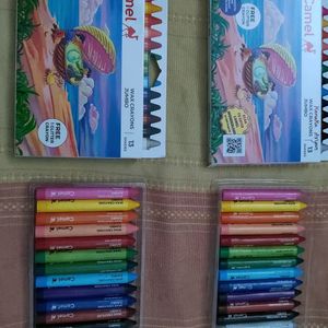 Wax Jumbo Crayons 13 Shades Bright Colours