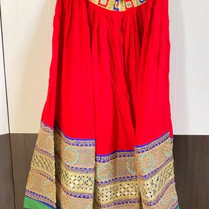 Women’s Red Green Navratri Chaniya Choli With Read