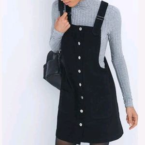 Black Dungaree Dress