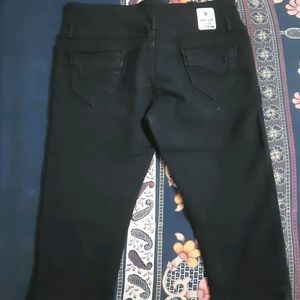 Black Denim Capri