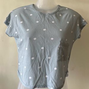 Polka dot Crop T-shirt