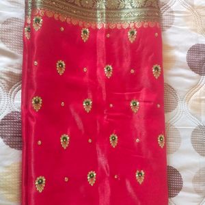 Heavy Banarasi Silk Saree With Blouse Piece