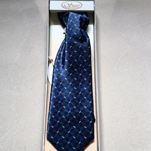 Brand New Navy Blue Silk Tie