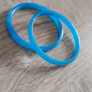 Sky Blue coloured A Pair Of Bangle