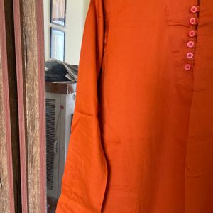 Orange Colour Kurta For Boy