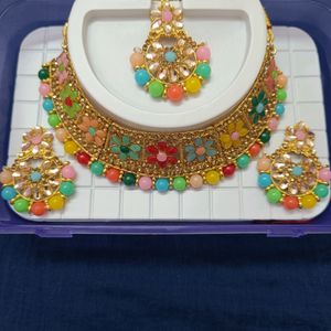 Partywear Multicolor Chocker Set