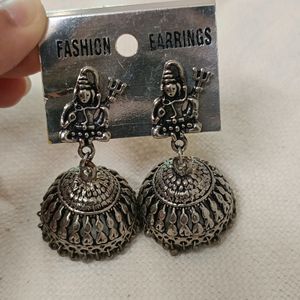 Set Of 2 Earrings (Peacock And Lord shiv Design)