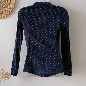 Mango Dotted Long Sleeve Shirt