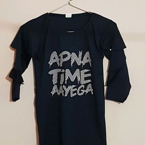 012 Lycra Apna Time Aayega Top For Girls