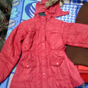 Red Hoodi Wool Jacket