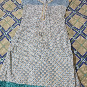 Kurti Cotton With Lace Work