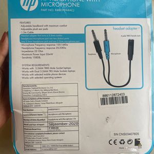 HP Headphones With Microphone