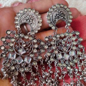 Silver Oxidised Earrings