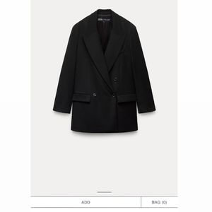 Classic Zara Double Breasted Black Blazer