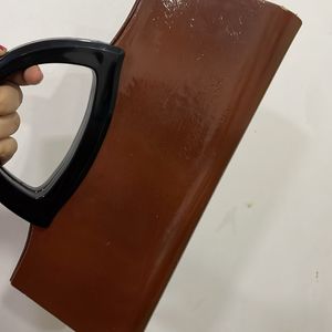 Brown Handheld Clutch