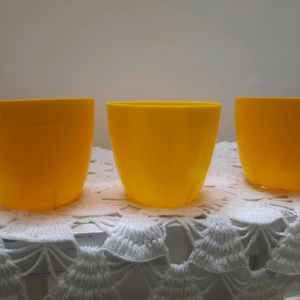 PLANTER (Set of 3) Yellow Color