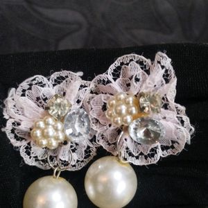 Cute Baby Pink Colour Earrings