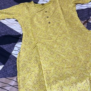 Yellow Kurti For Women